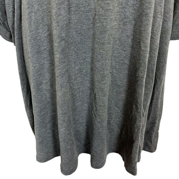 Garnet Hill Gray Jersey Knit Oversized Loose Top Casual Longline Lagenlook M - Picture 4 of 16